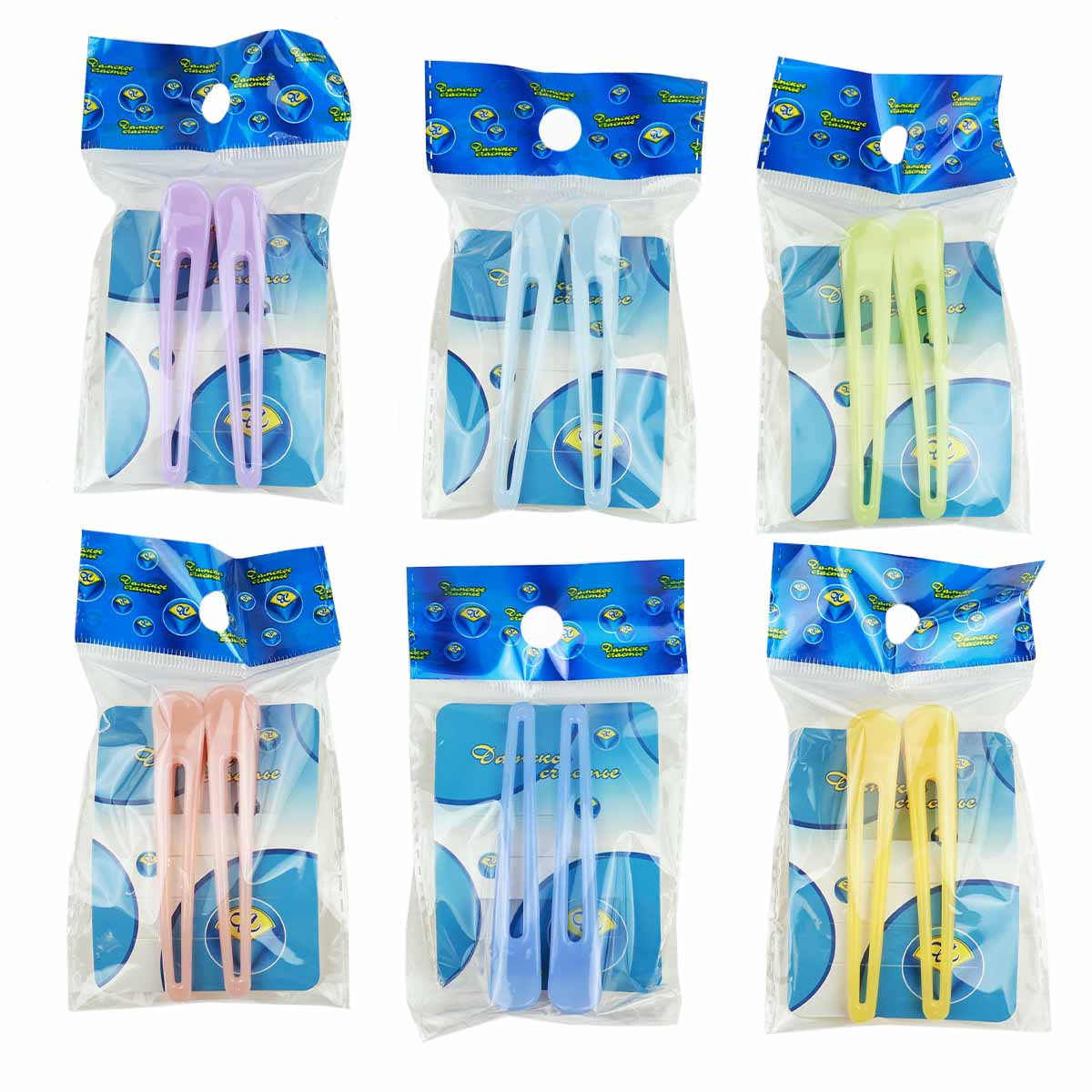 Зажим для волос ДС 2501 № 6008 (уп. 6 шт)