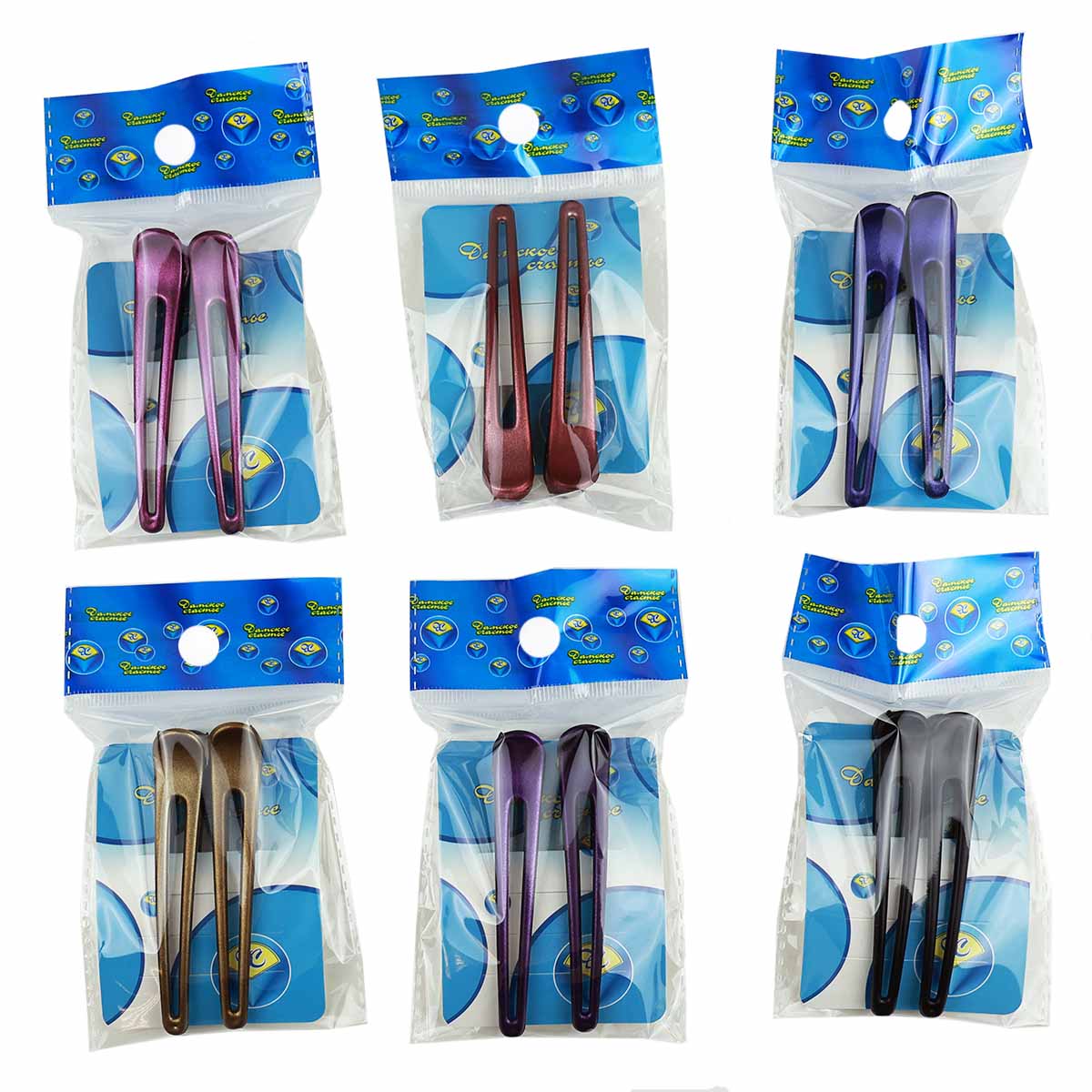 Зажим для волос ДС 2501 № 6009 (уп. 6 шт)