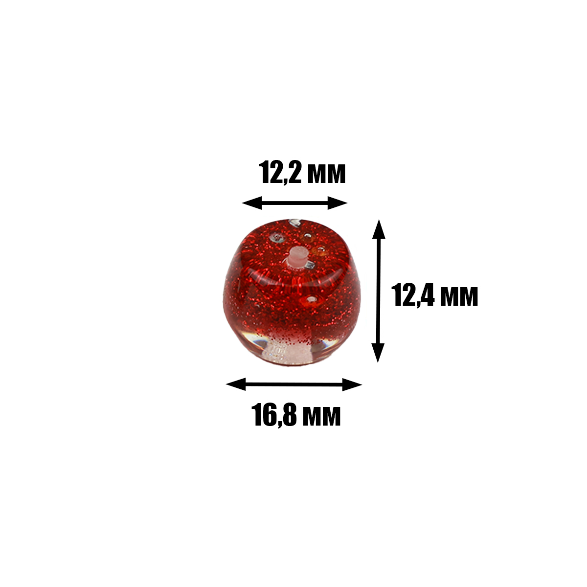Бусины прозрачные/трапеция (уп. 50 шт.) 16,8х12,4 мм арт. 316-16 № 8 красный