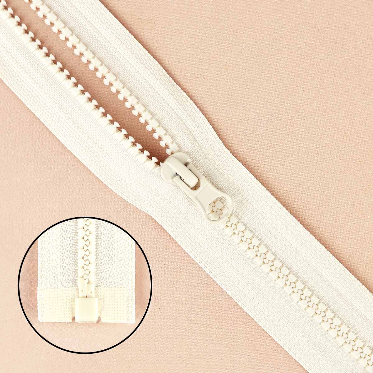 Молния &quot;трактор&quot; тип-5 1замок 65 см № 018 ДС молочный