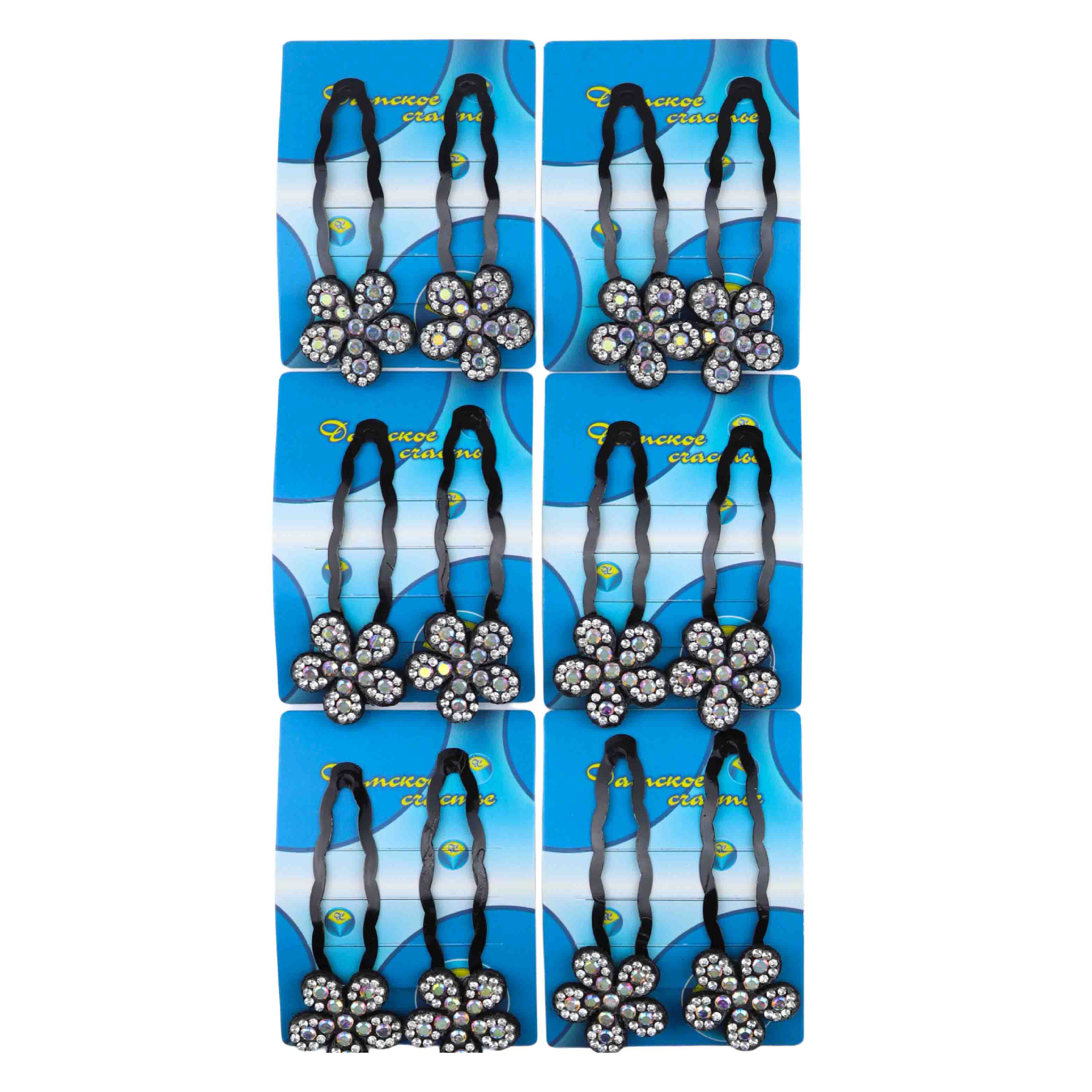 Зажим для волос ДС № 24А  №6217 (уп. 6 шт)