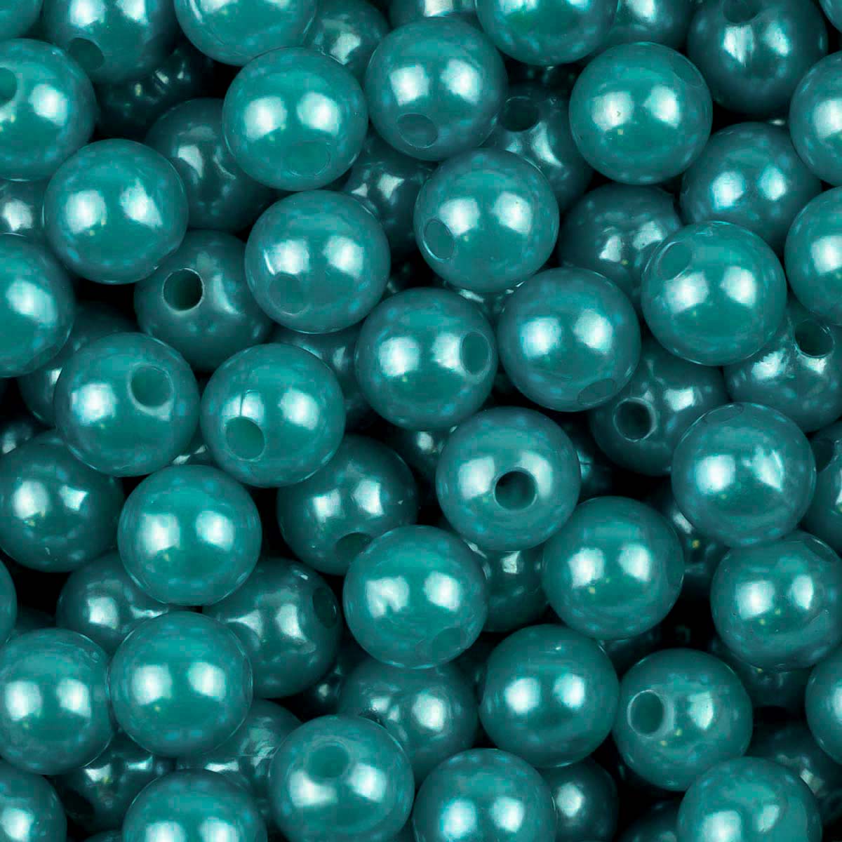 Бусины под жемчуг (уп. 250 г +/- 1041 шт.) диам. 8 мм бирюза