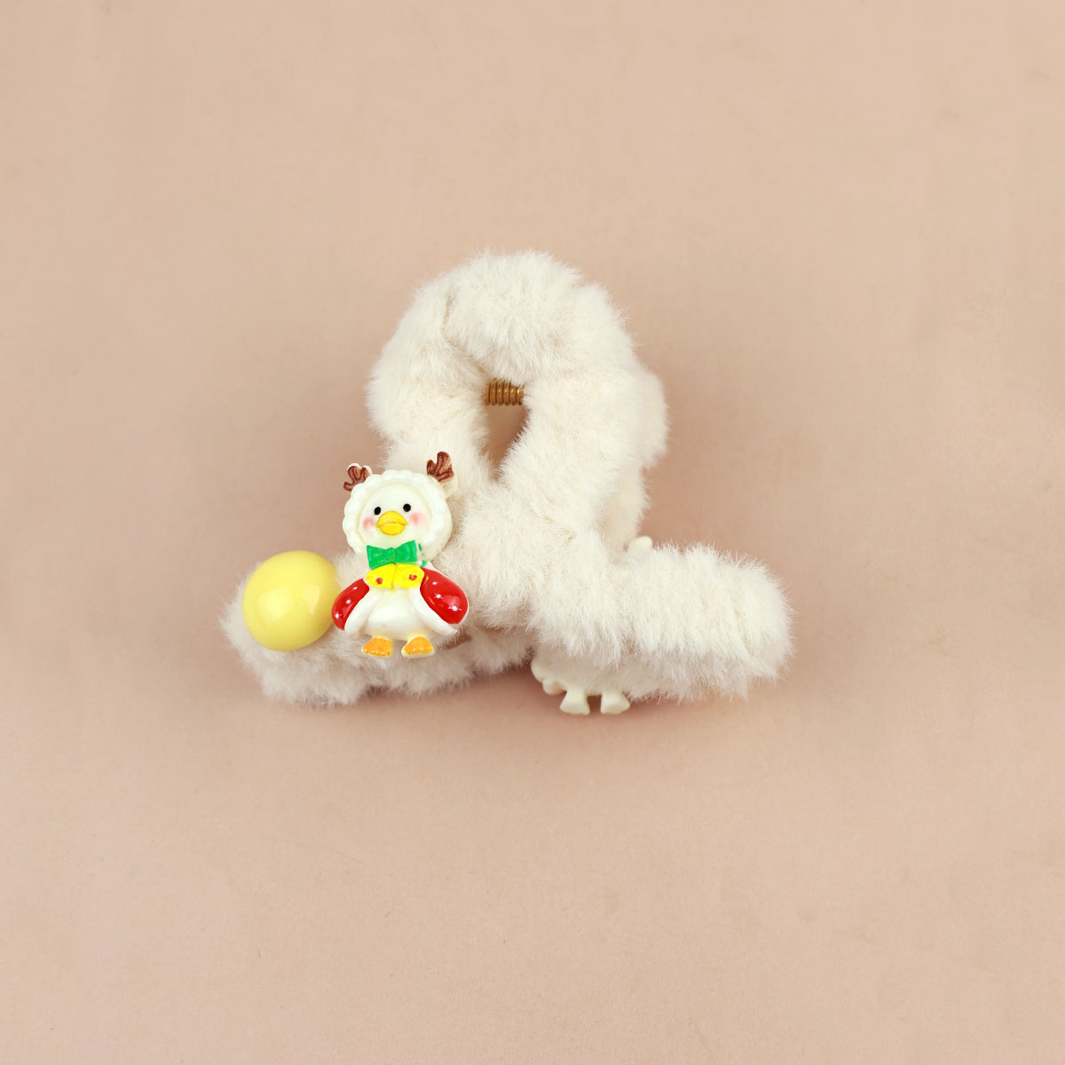 Краб новогодний ДС  № 2721/3 уп.6 шт. (длина 8 см мех белый)