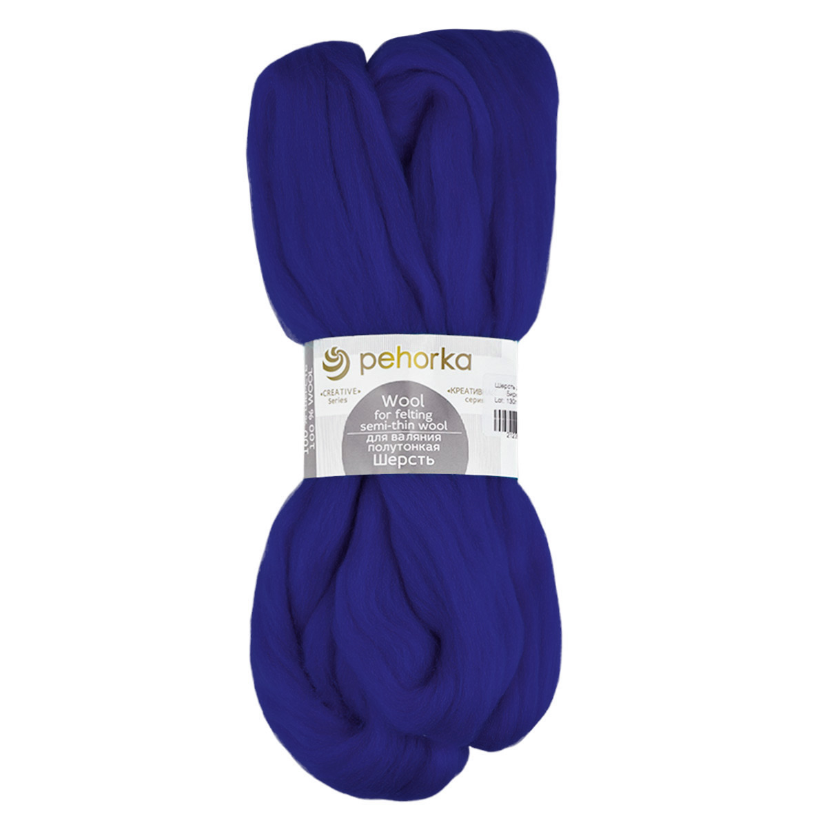 Шерсть для валяния Пехорка полутонкая (100 % шерсть) 50 г № 026 василек