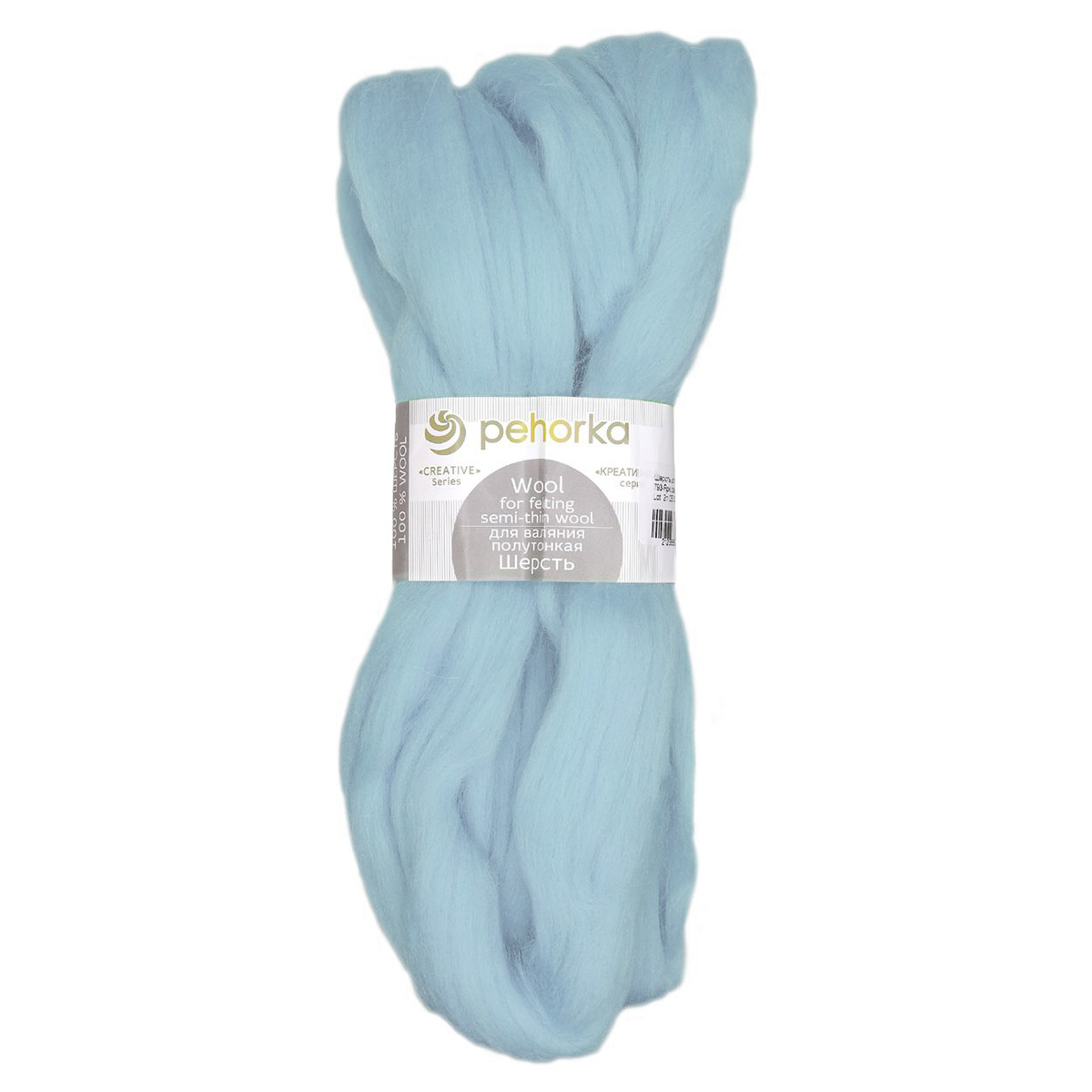 Шерсть для валяния Пехорка полутонкая (100 % шерсть) 50 г № 519 венерин башмачок