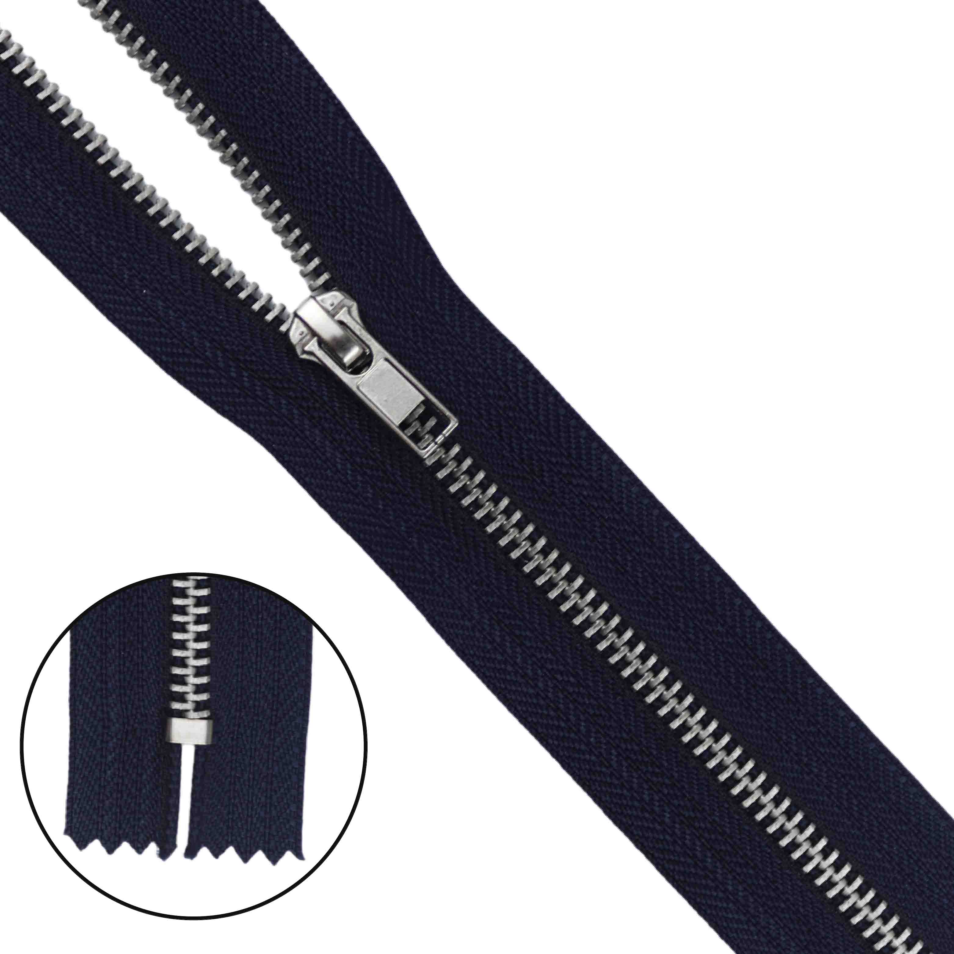 Молния джинсовая никель тип 5 20 см н/р замок автомат № 153 ДС темно-синий