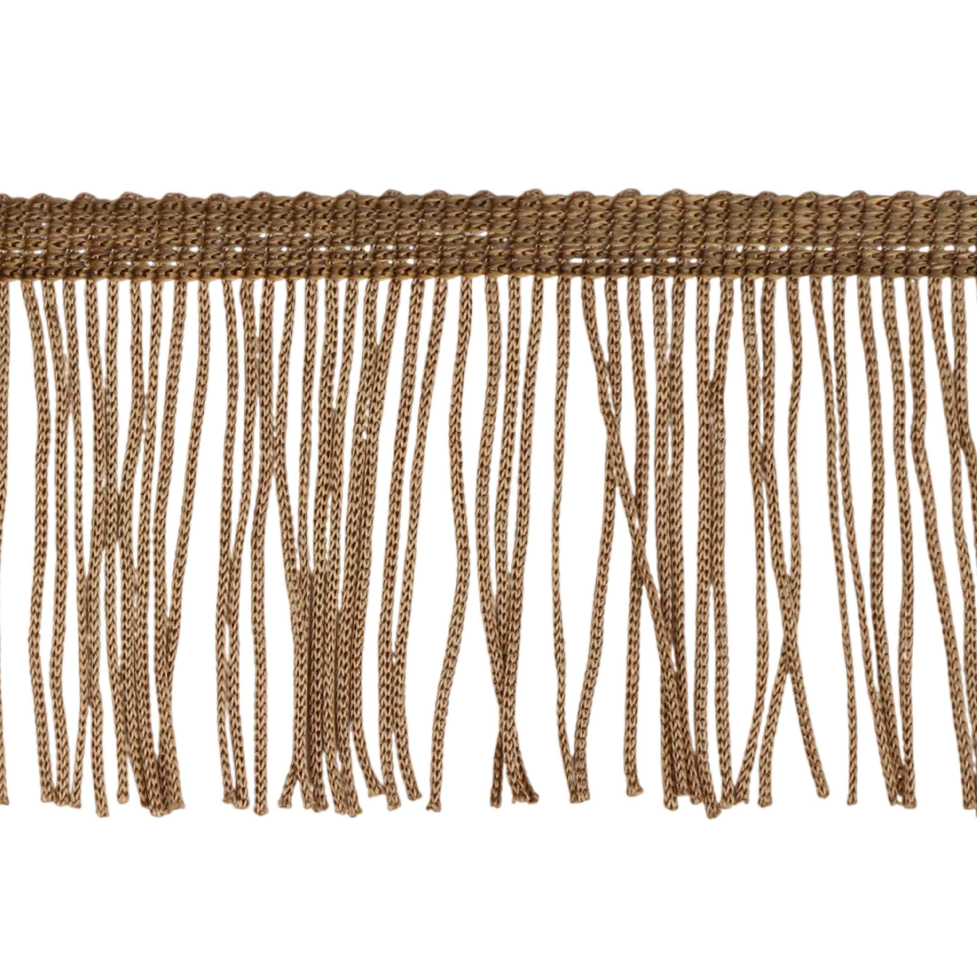 Бахрома* (уп.10 ярд) "шелковая" без петли шир. 70 мм т.бежевый