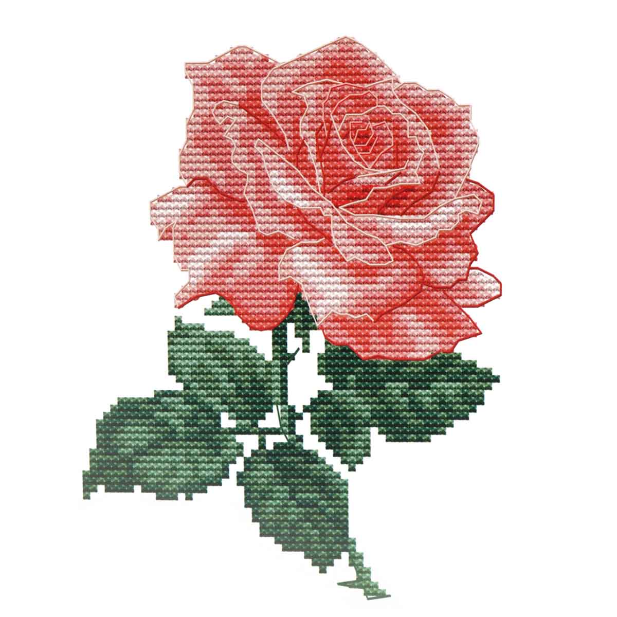 5035 Красота розы 10,5 х 13,5 / набор для вышивания (уп. 1шт.)