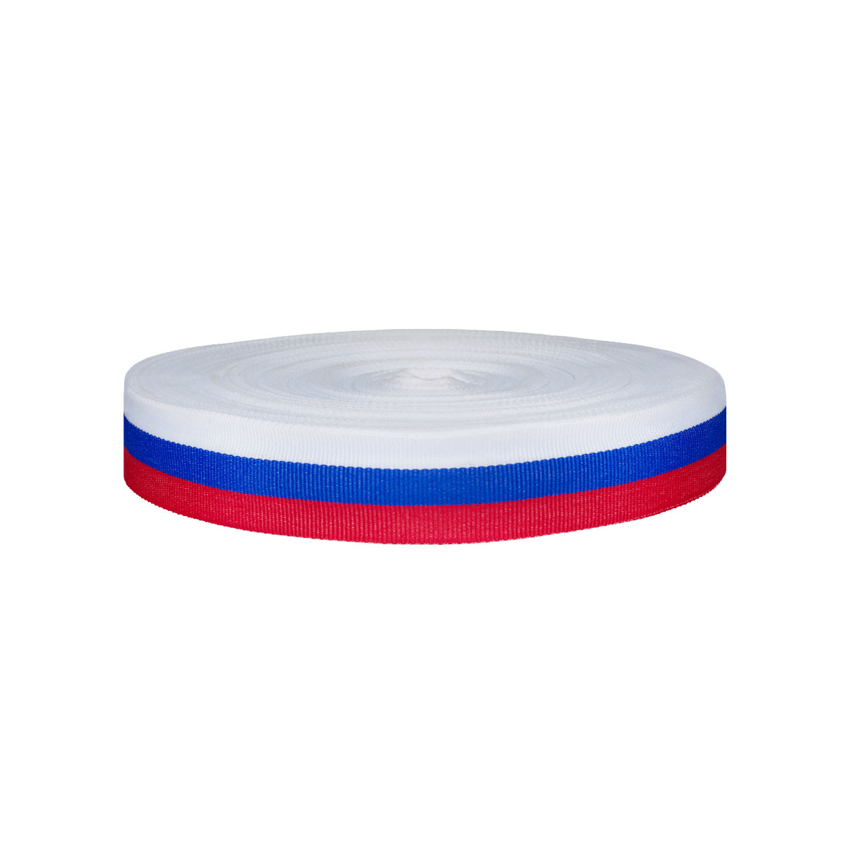 Лента репсовая (уп. 50 м) шир. 25 мм триколор