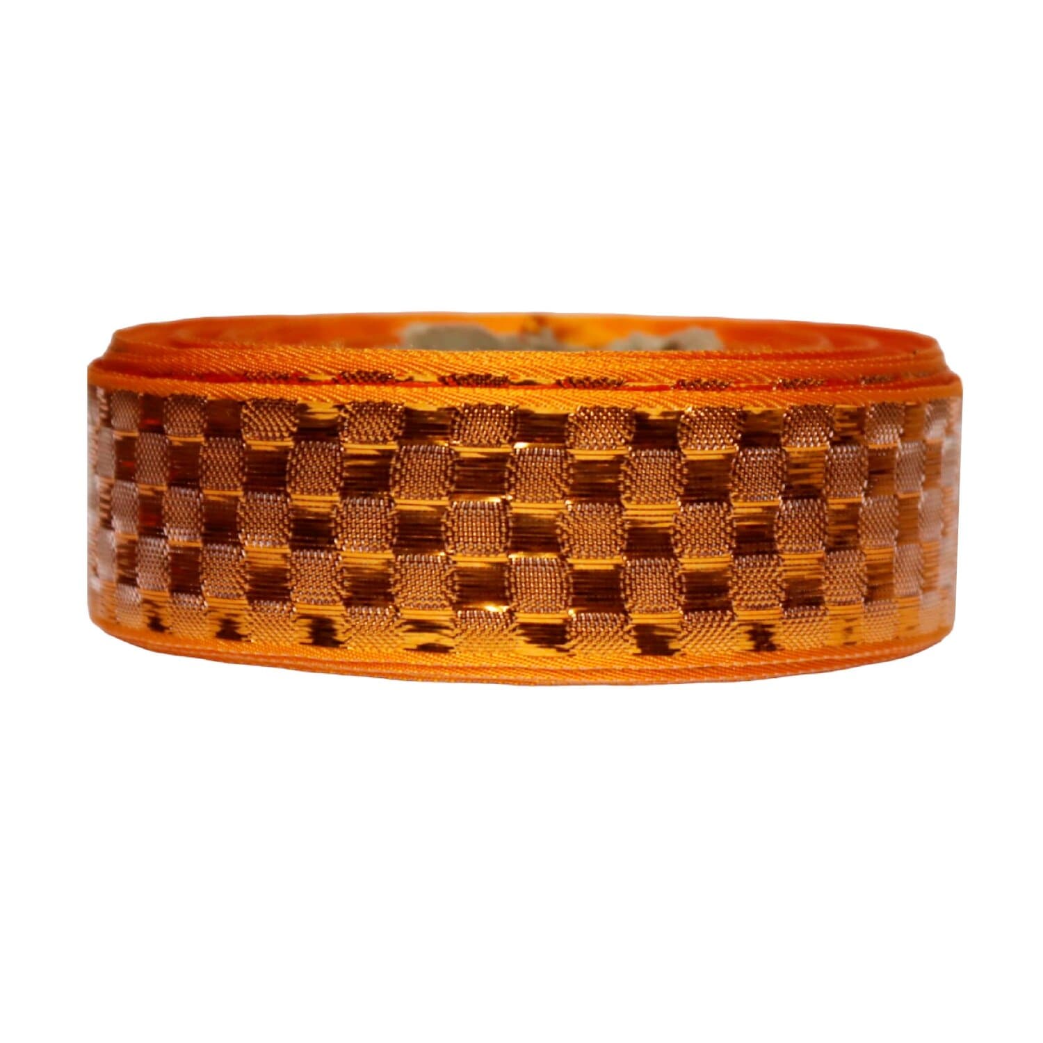 Парча "Радуга" шир. 25 мм  арт. 3559 № 009 ДС оранжевый (уп. 25 м)