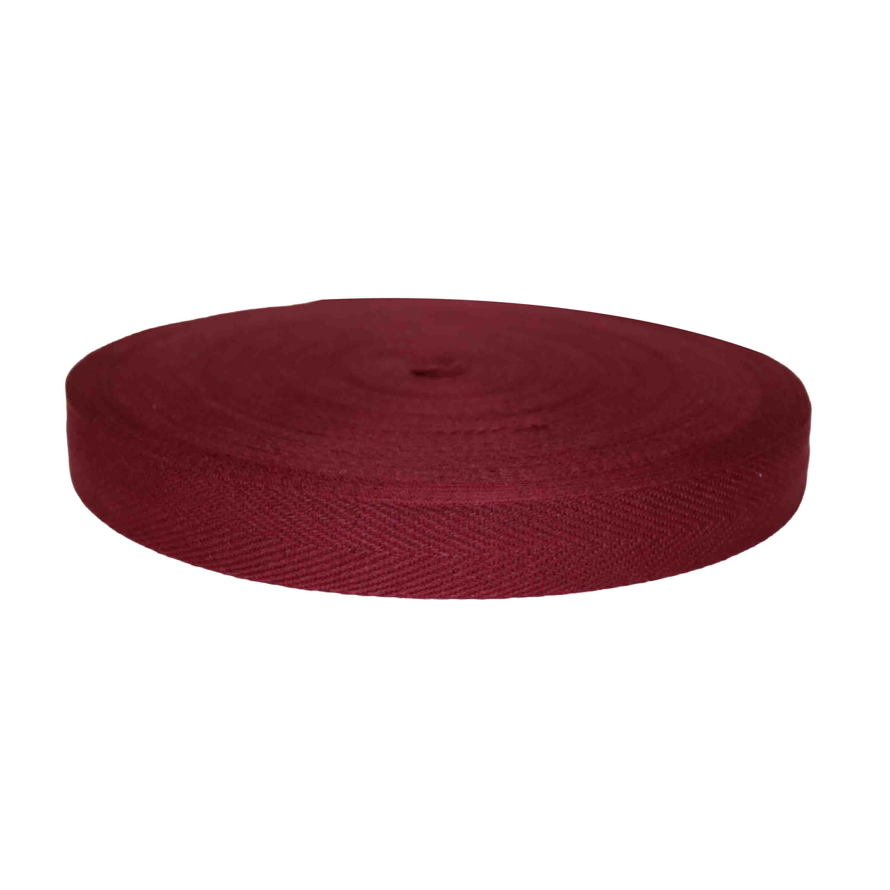 Лента киперная Х/Б* (уп. 50 м) шир. 20 мм 5,0 гр/м № 214 ДС бордовый