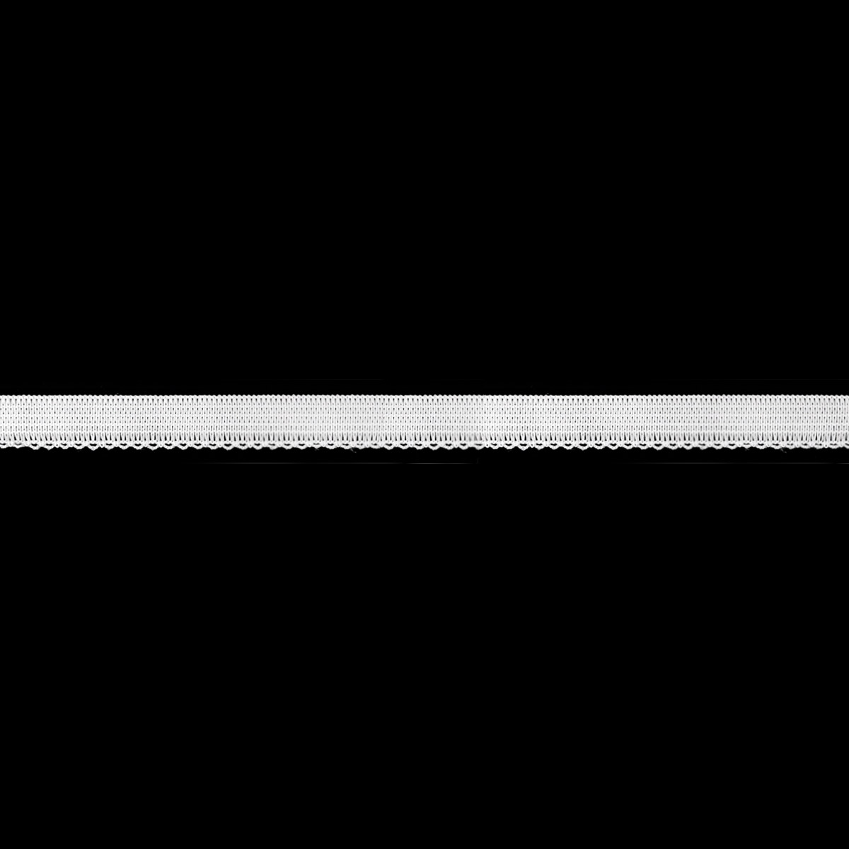 Резинка ажурная для нижнего белья с лайкрой арт. 9122-010N шир. 10 мм белая (уп. 50 м)