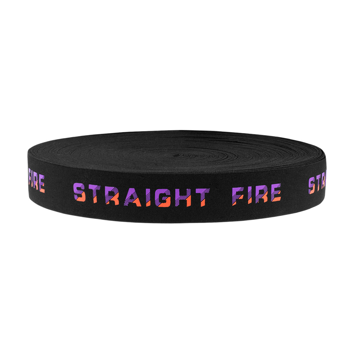 Лента эласт.для мужского белья (резинка) (уп. 45 м) шир. 40 мм FIRE STRAIGHT фиолетовый/оранжевый