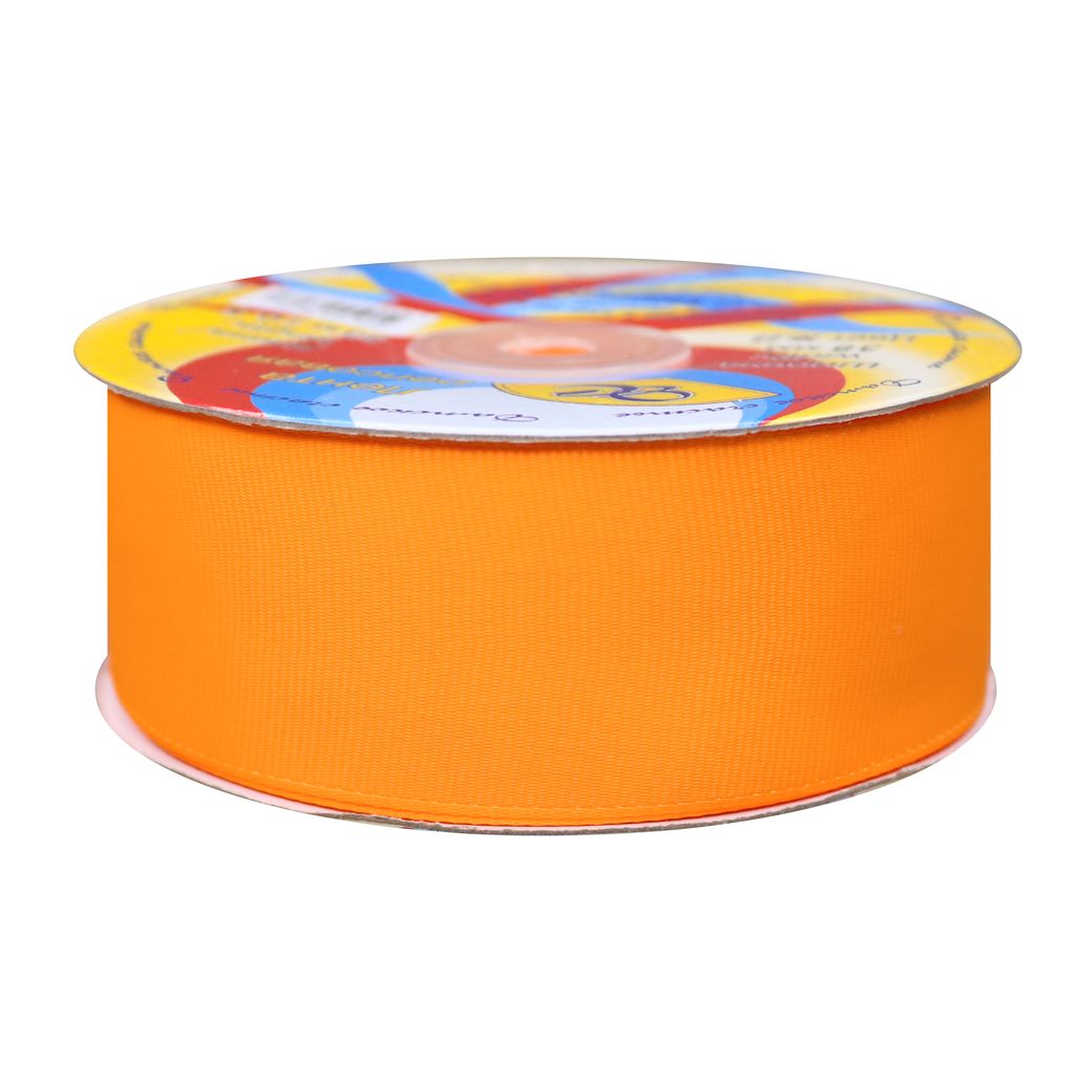 Лента репсовая*(уп. 33 м) шир. 38 мм № 25 оранжевый