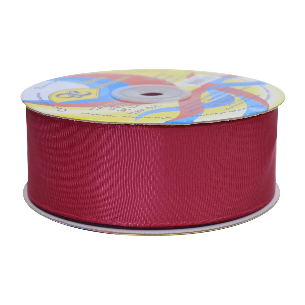 Лента репсовая*(уп. 33 м) шир. 38 мм № 37 бордовый