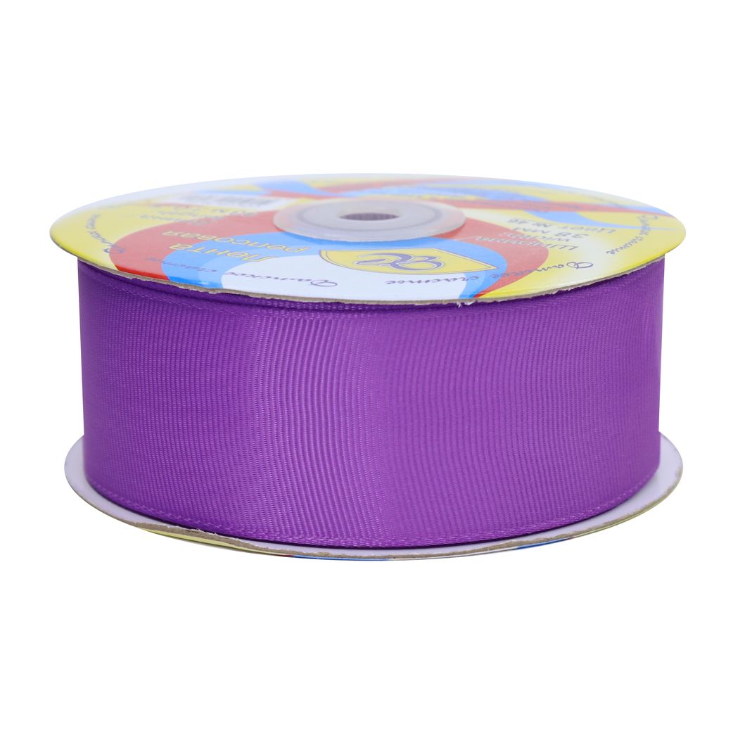 Лента репсовая*(уп. 33 м) шир. 38 мм № 46 фиолетовый
