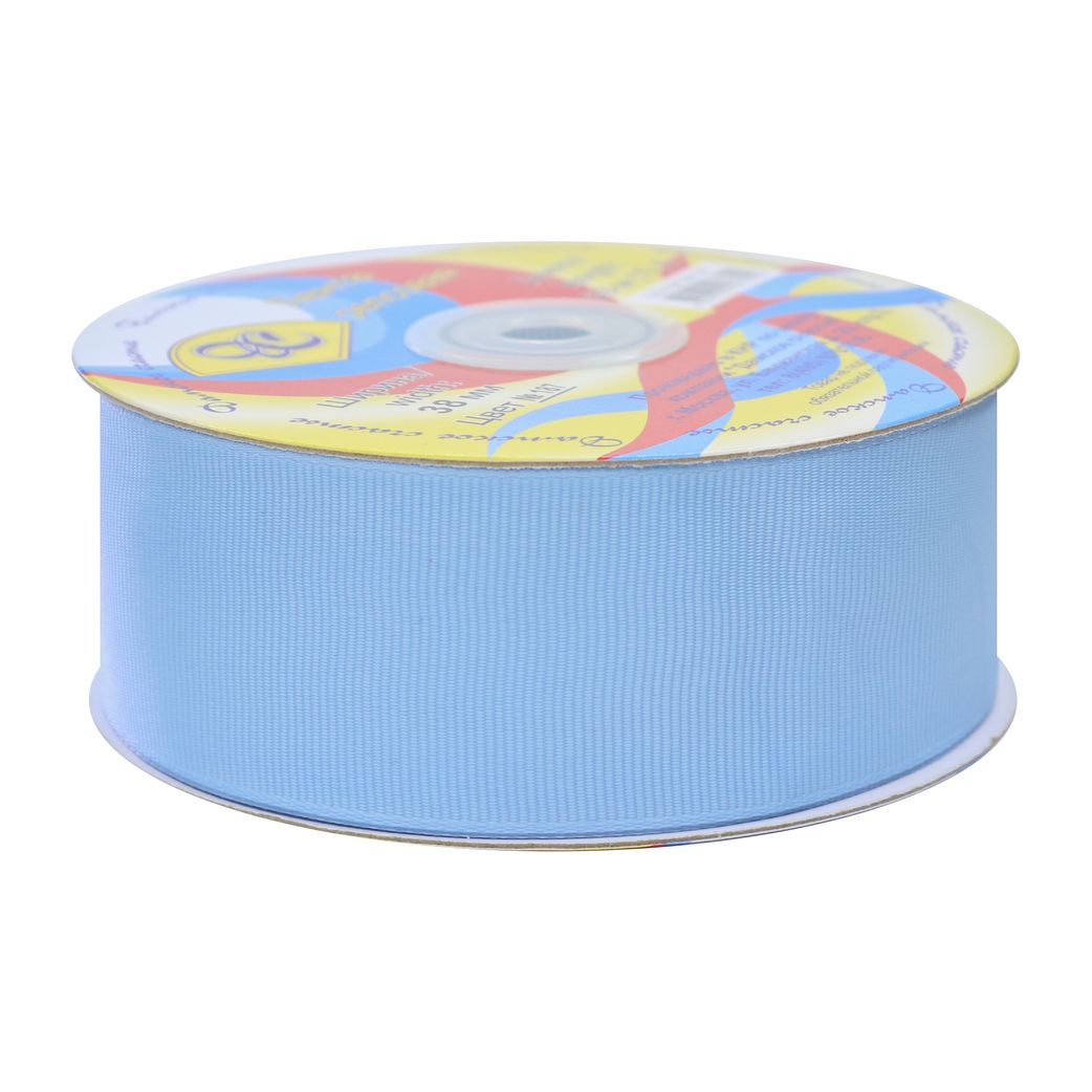 Лента репсовая*(уп. 33 м) шир. 38 мм № 187 голубой