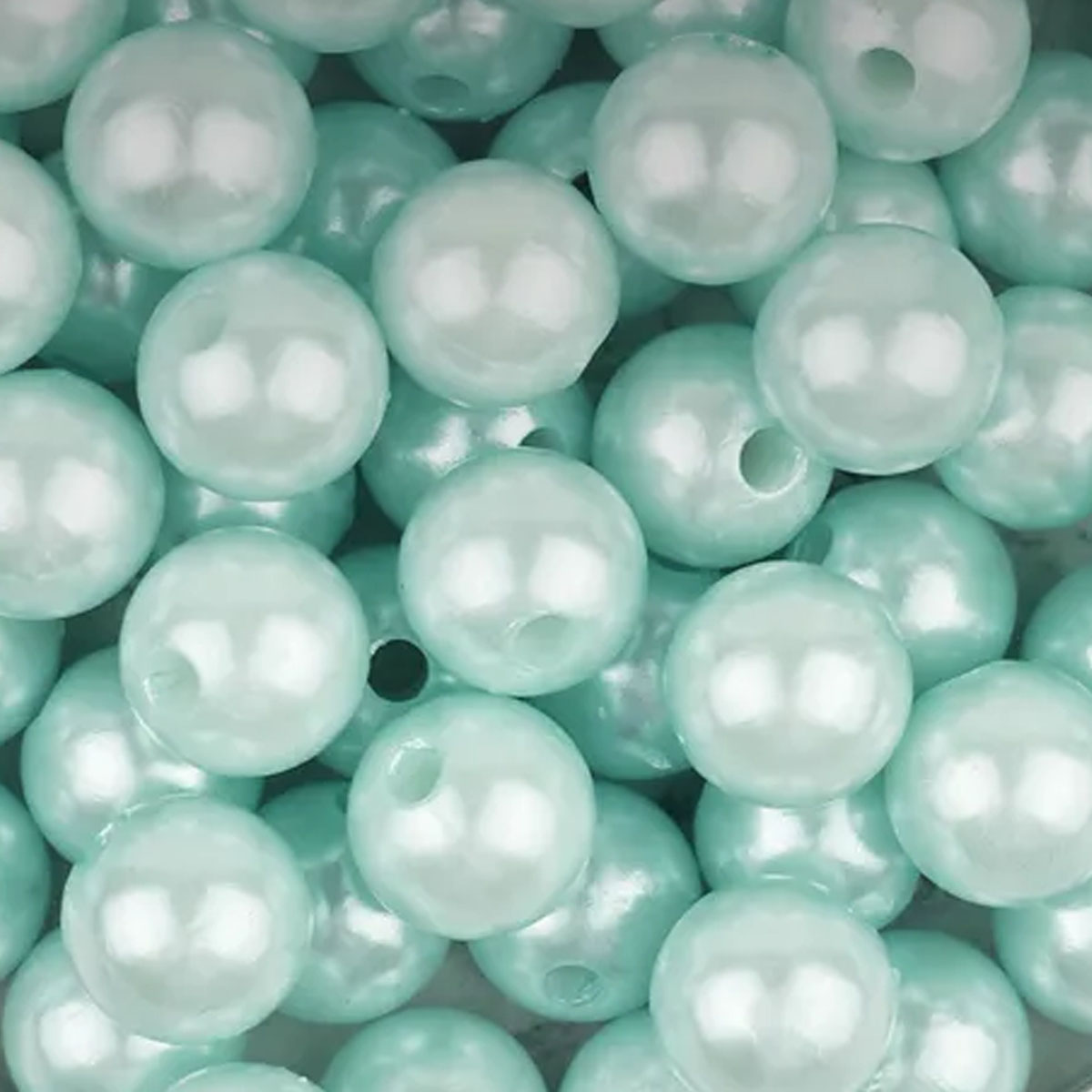 Бусины под жемчуг (уп. 250 г +/- 472 шт.) диам. 10 мм (34) голубой
