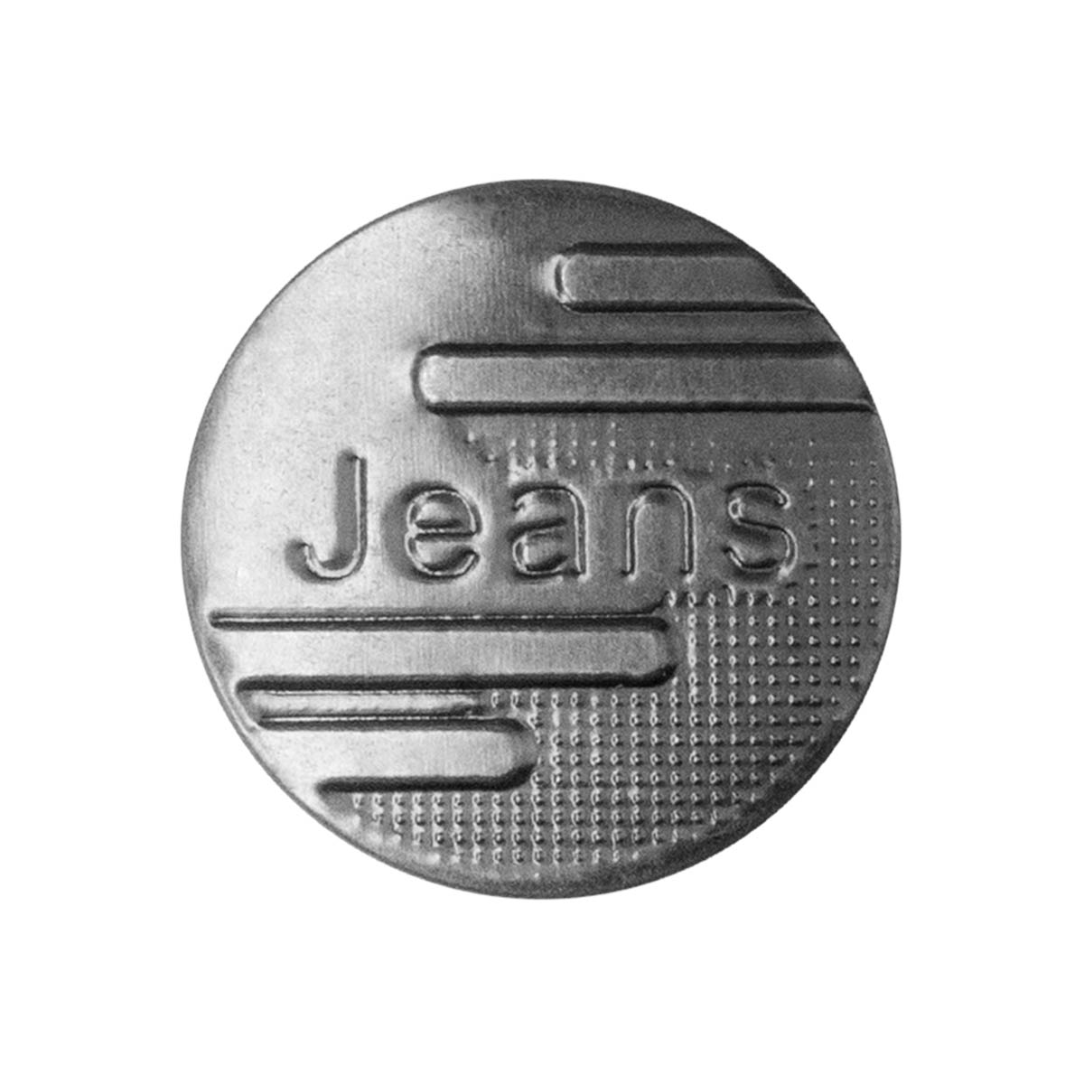 Кнопки-пуговицы джинсовые (уп. 100 шт.) диам. 20 мм &quot;JEANS&quot; т. никель