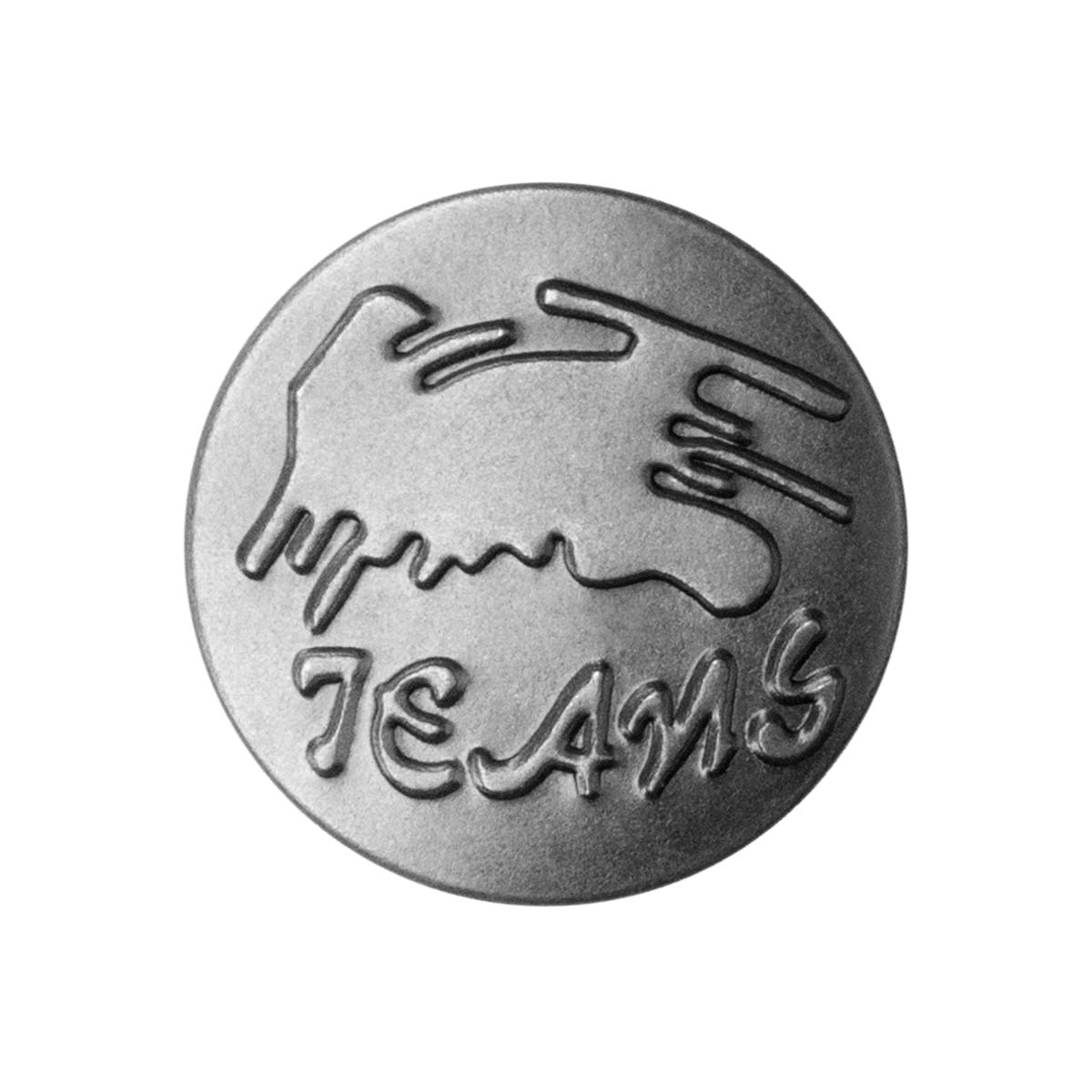 Кнопки-пуговицы джинсовые (уп. 100 шт.) диам. 20 мм &quot;карта JEANS&quot; т. никель