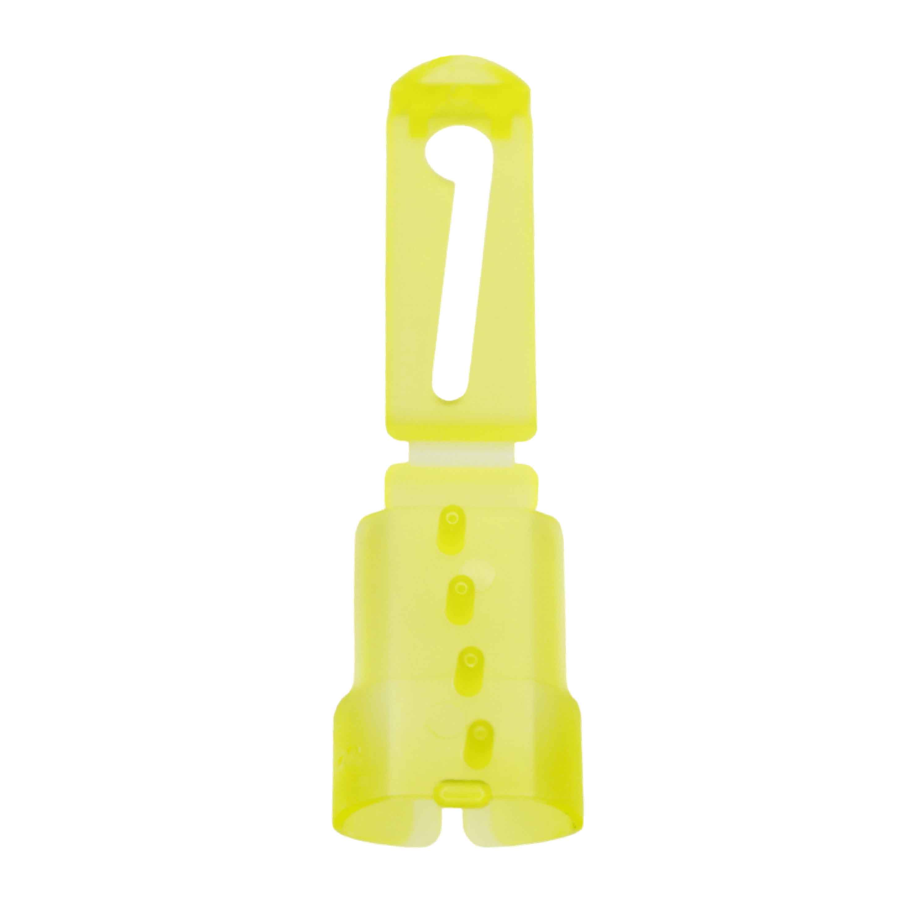 Наперсток для вязания (уп. 10 шт) пластиковый 0,75 гр 29х16 мм желтый