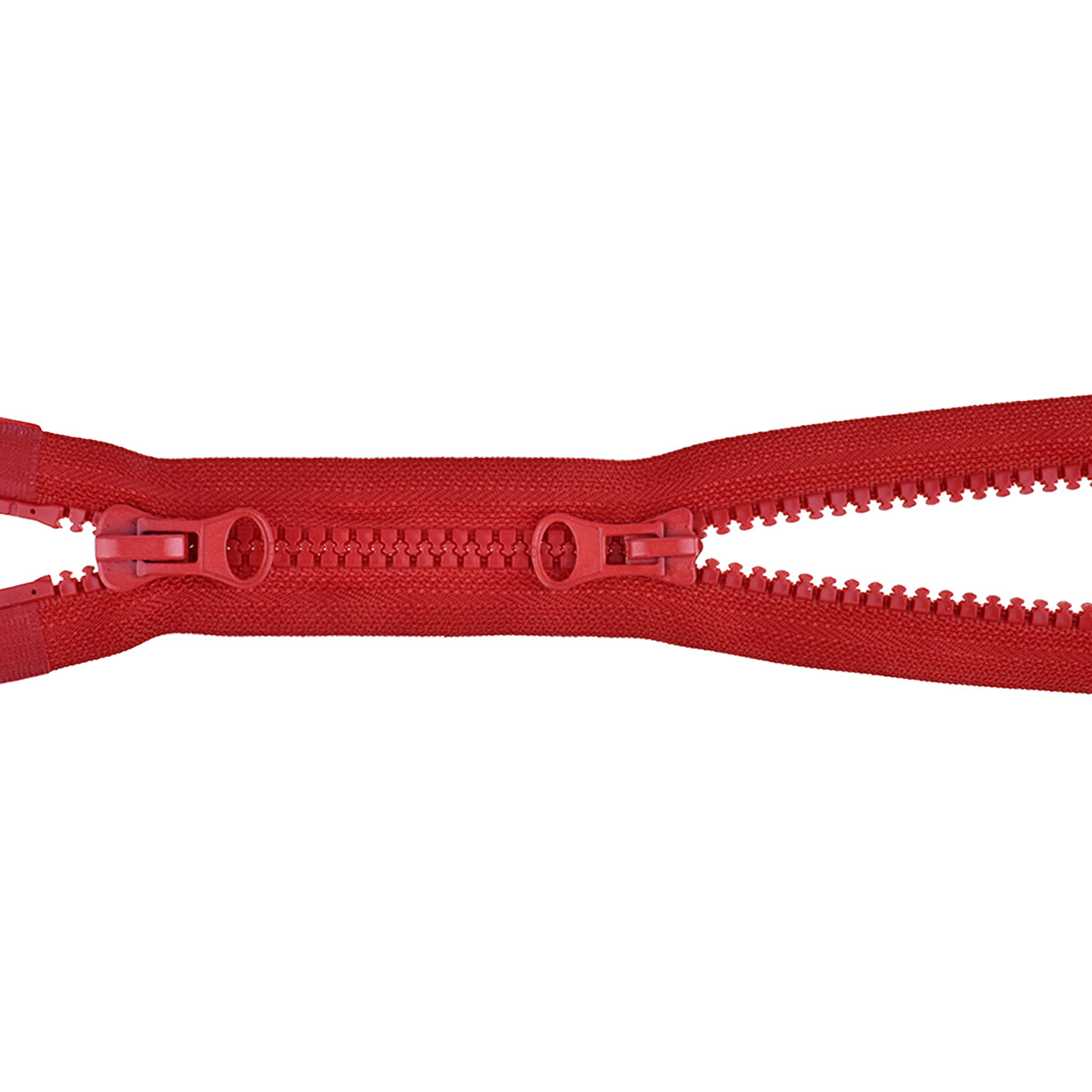 Молния "трактор" тип 8 2 замка 65 см № 259 ДС красный