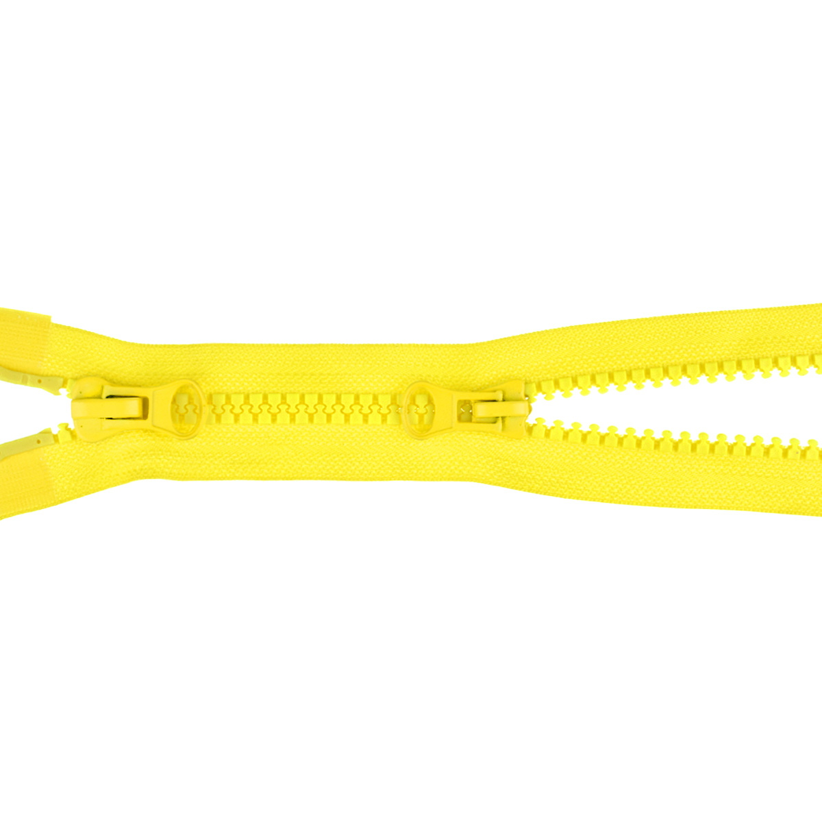 Молния "трактор" тип 8 2 замка 75 см № 030 ДС желтый
