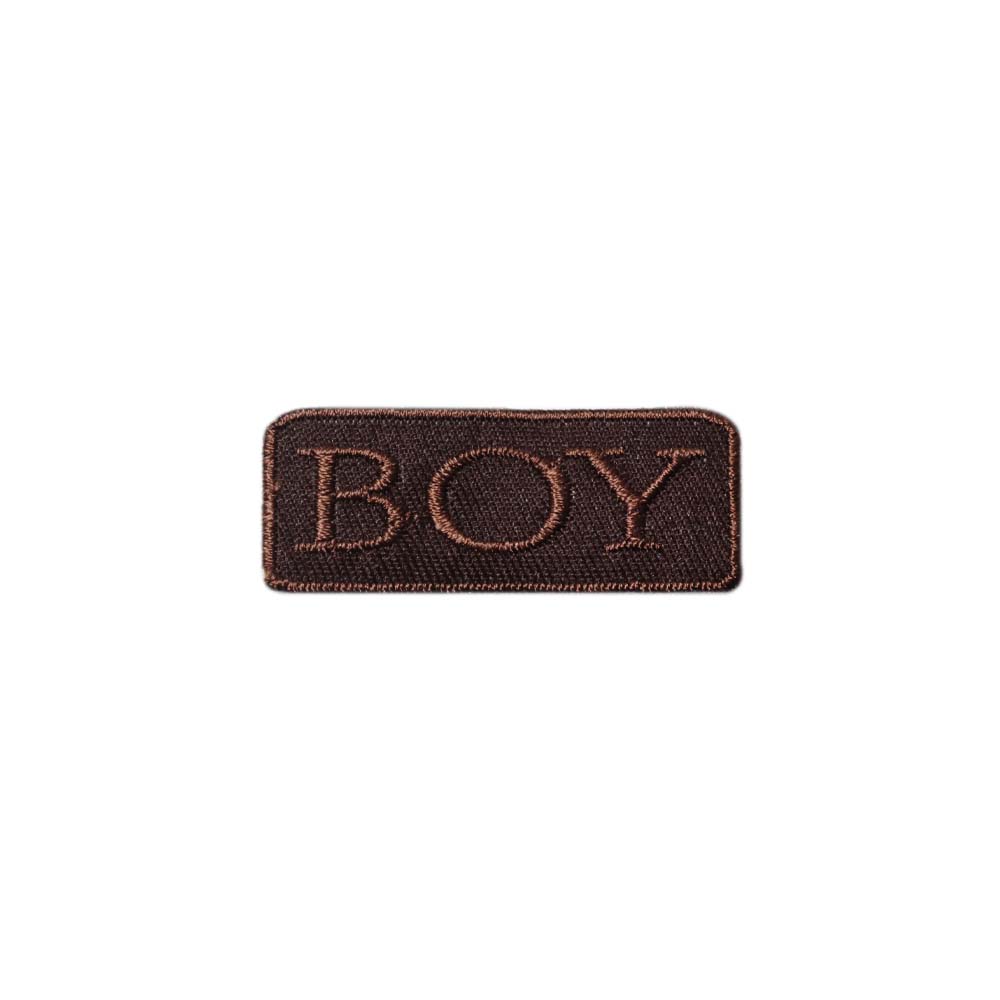 Лейбл клеевой &quot;BOY&quot; (уп.20 шт) прямоуг. 50х20 мм коричневый