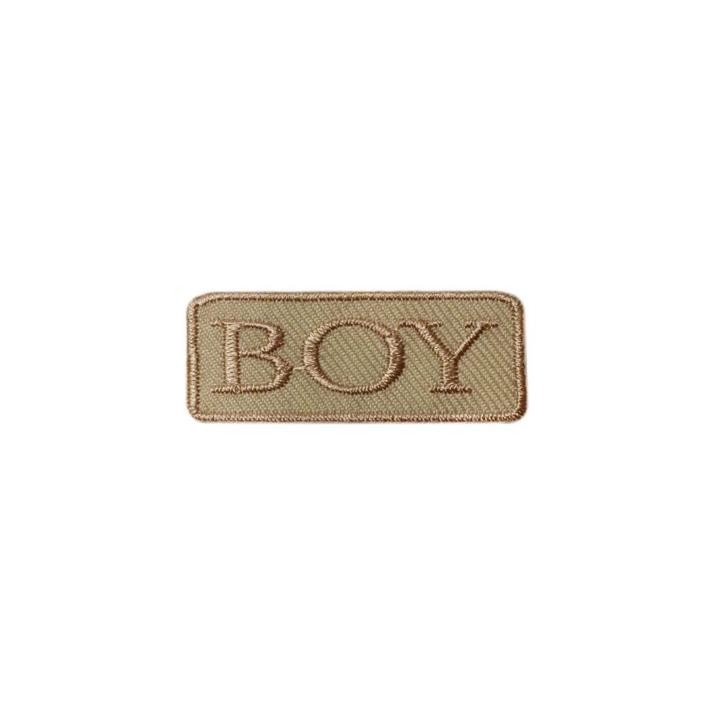 Лейбл клеевой &quot;BOY&quot; (уп.20 шт) прямоуг. 50х20 мм бежевый