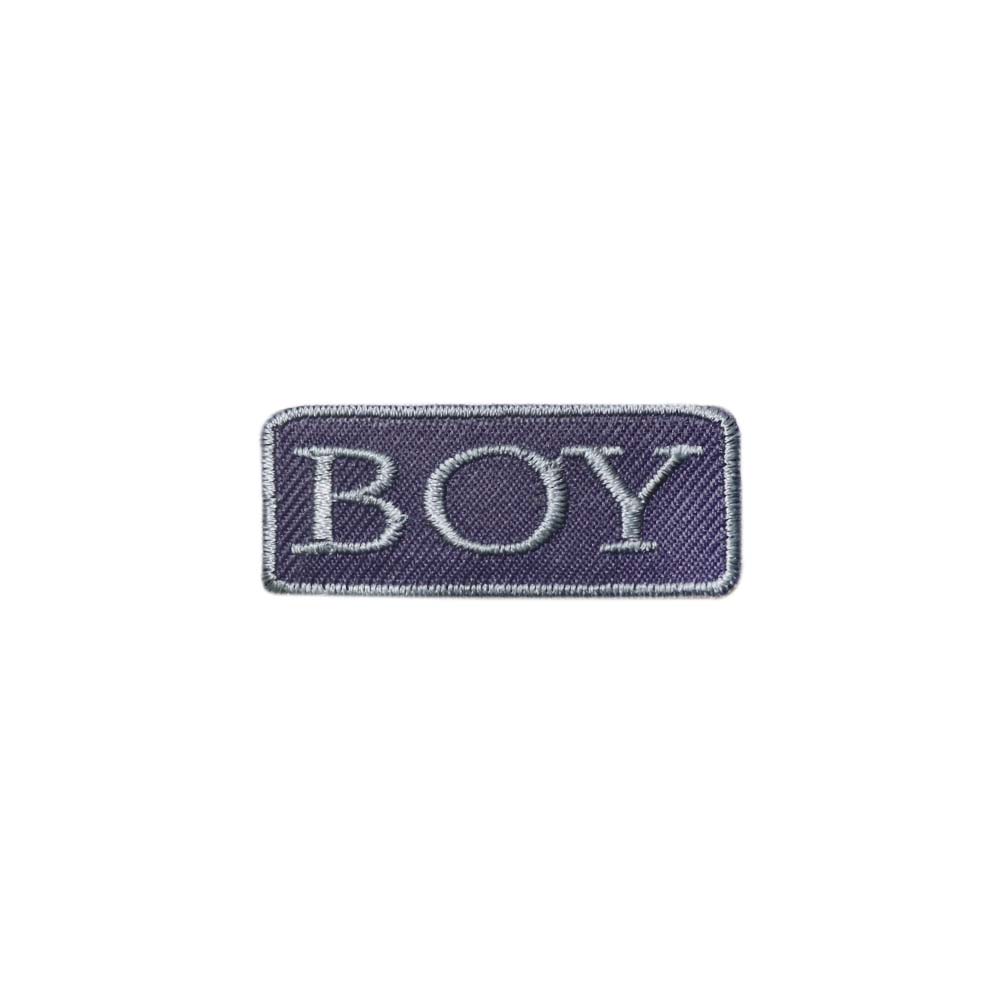 Лейбл клеевой &quot;BOY&quot; (уп.20 шт) прямоуг. 50х20 мм серый