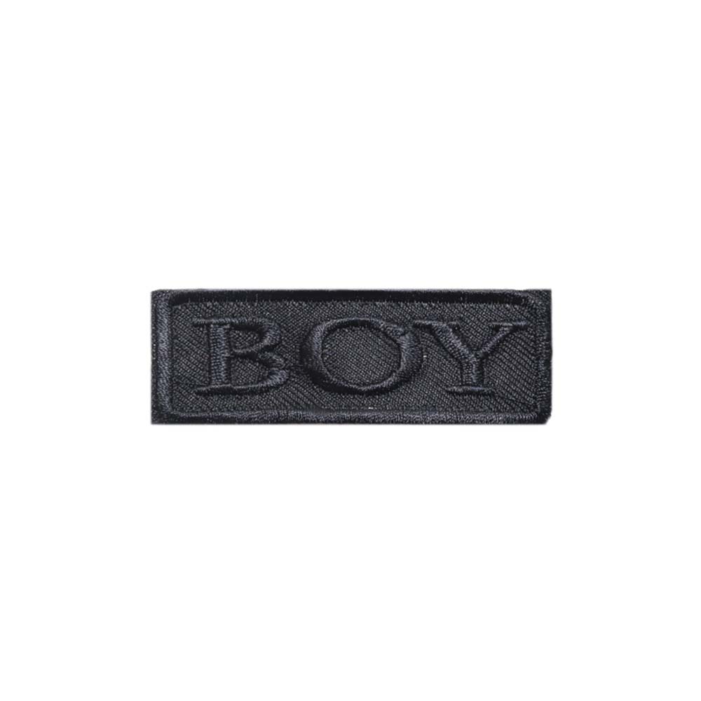 Лейбл клеевой &quot;BOY&quot; (уп.20 шт) прямоуг. 73х25 мм черный
