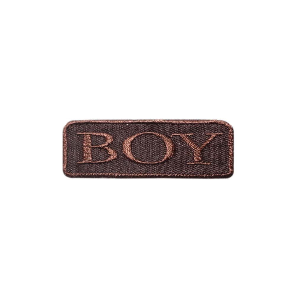 Лейбл клеевой &quot;BOY&quot; (уп.20 шт) прямоуг. 73х25 мм коричневый