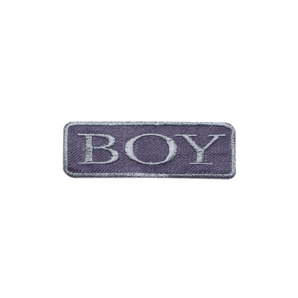 Лейбл клеевой &quot;BOY&quot; (уп.20 шт) прямоуг. 73х25 мм серый