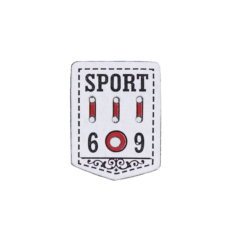 Лейбл пришивной арт. 27 (уп 10шт) 23х32 мм SPORT 609