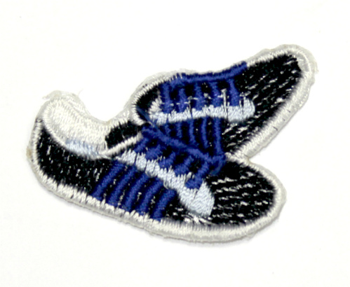 Термоаппликация (уп. 12 шт.) 4,5*3,0 см арт. F216 "Кеды" синий