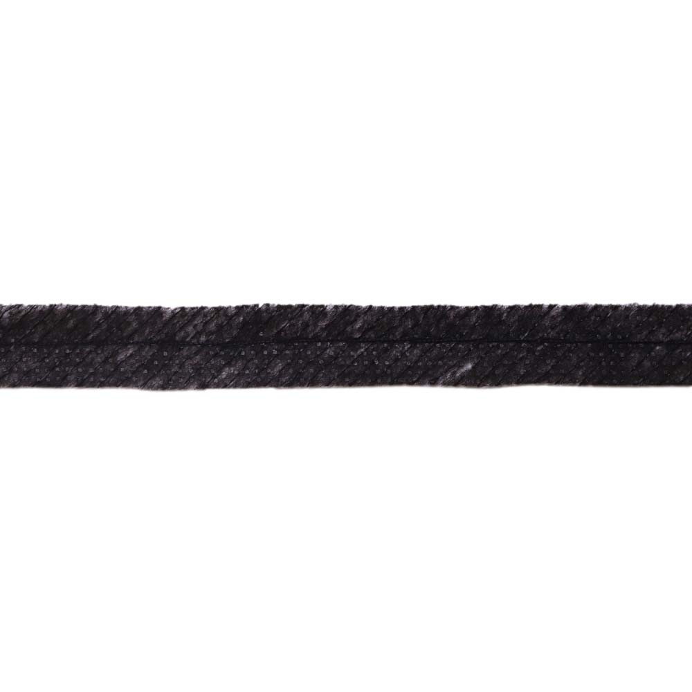 Полоска нитепрошивная (уп. 100 м) по косой с нитью шир. 12 мм черный
