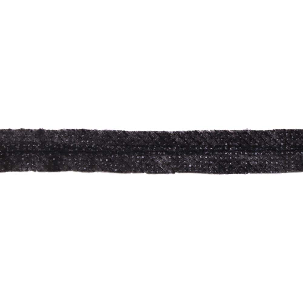 Полоска нитепрошивная (уп. 100 м) по косой с лентой шир. 12 мм черный