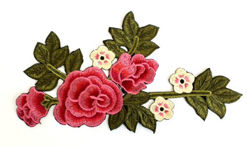 Термоаппликация (уп.10шт) B212 "Букет роз" 21,0х11,0 см коралл