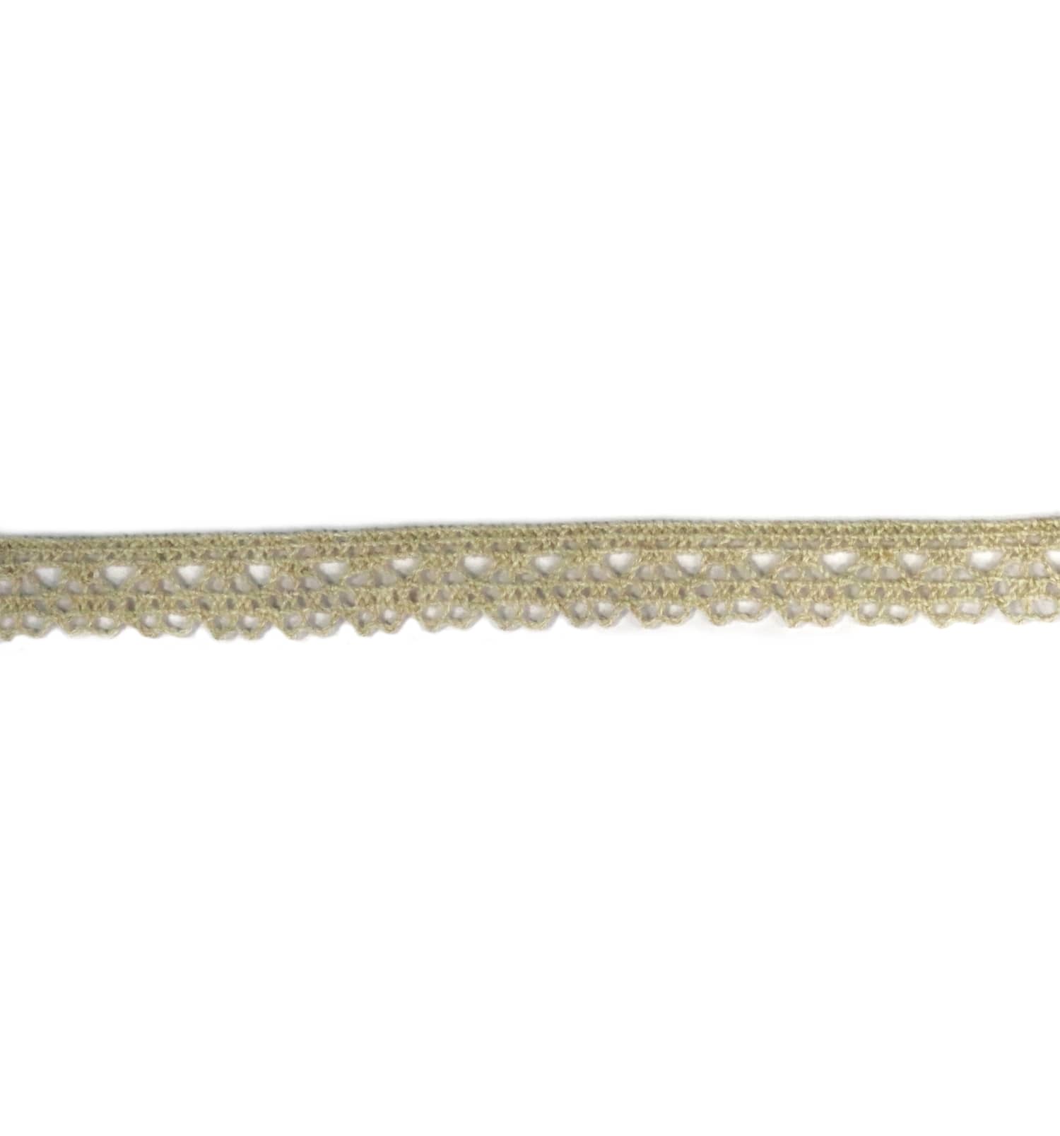 Кружево отеч. арт. 3749 шир. 8-10 мм, рис. 1201071 № 289 ДС лен (уп. 25 м)