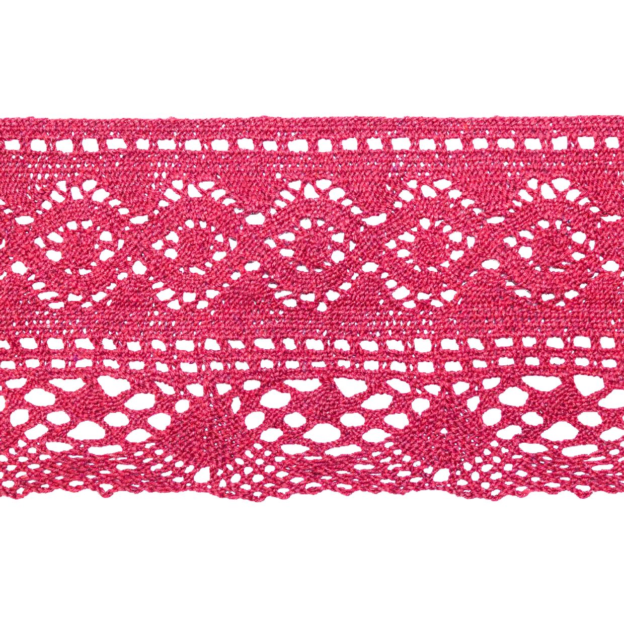 Кружево отеч. арт. 3749 шир. 100 мм, рис. 10001172  № 260 ДС красный (уп. 25 м)