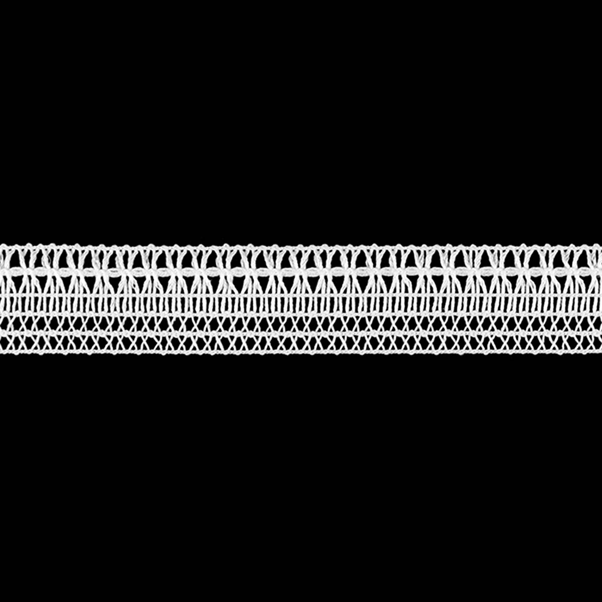 Тесьма отделочная рис. 6211 шир. 30 мм белая (уп. 25 м)