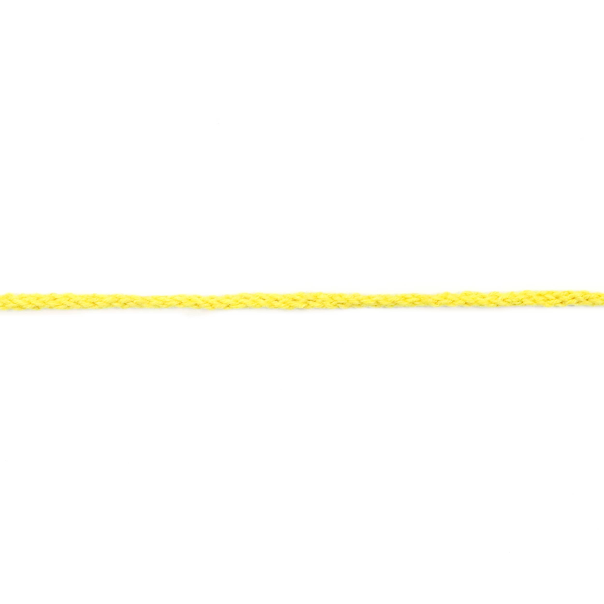 Шнур х/б 3098 диам. 2 мм № 027 ДС желтый (уп. 20 м)