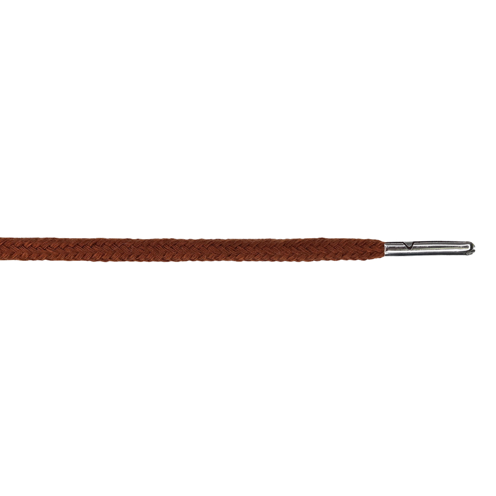 Шнурки дл.133 см №280 ДС коричневая глина диам.5 мм с мет.наконечником 2 см  (уп.10шт)    (037Y)