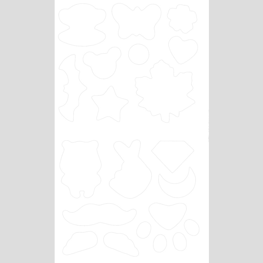 Патчи * (уп. 10 шт) самокл. в листе 16 видов/14,5х24 см, арт.1/белый