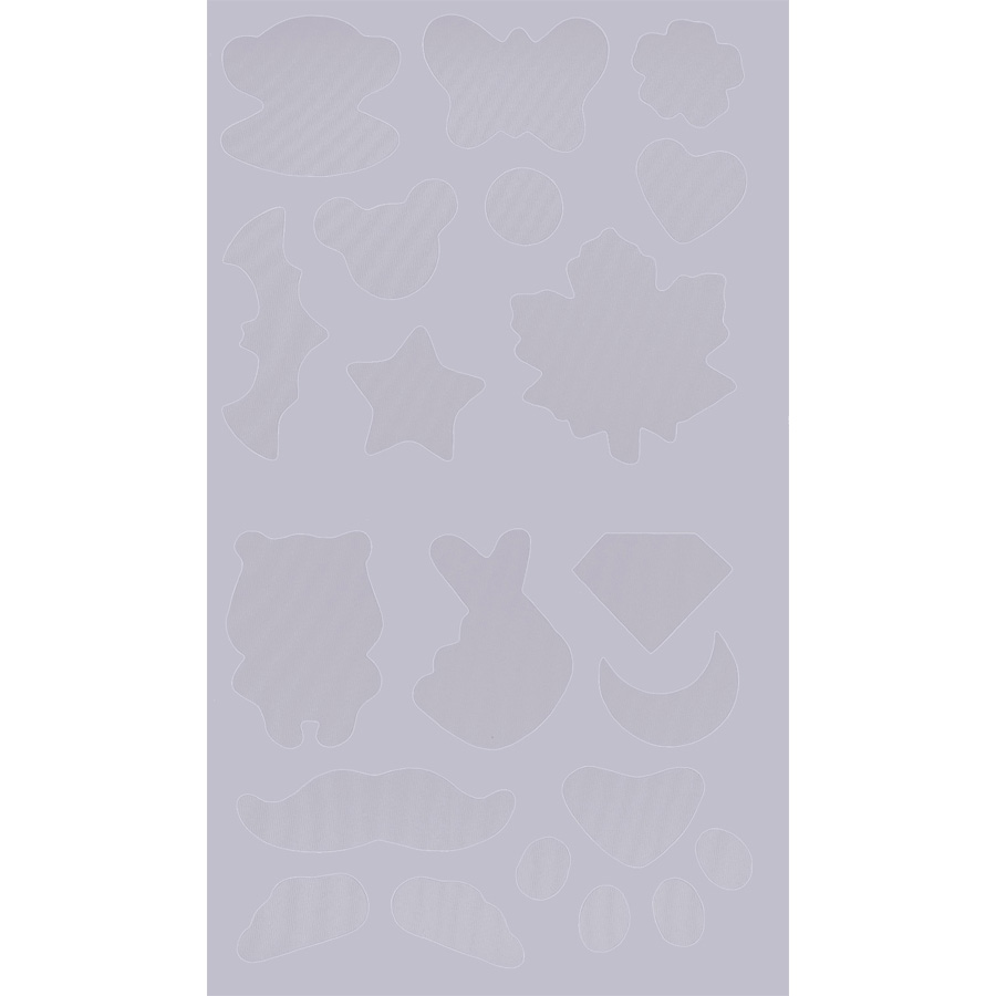 Патчи * (уп. 10 шт) самокл. в листе 16 видов/14,5х24 см, арт.1/(16) св.серый