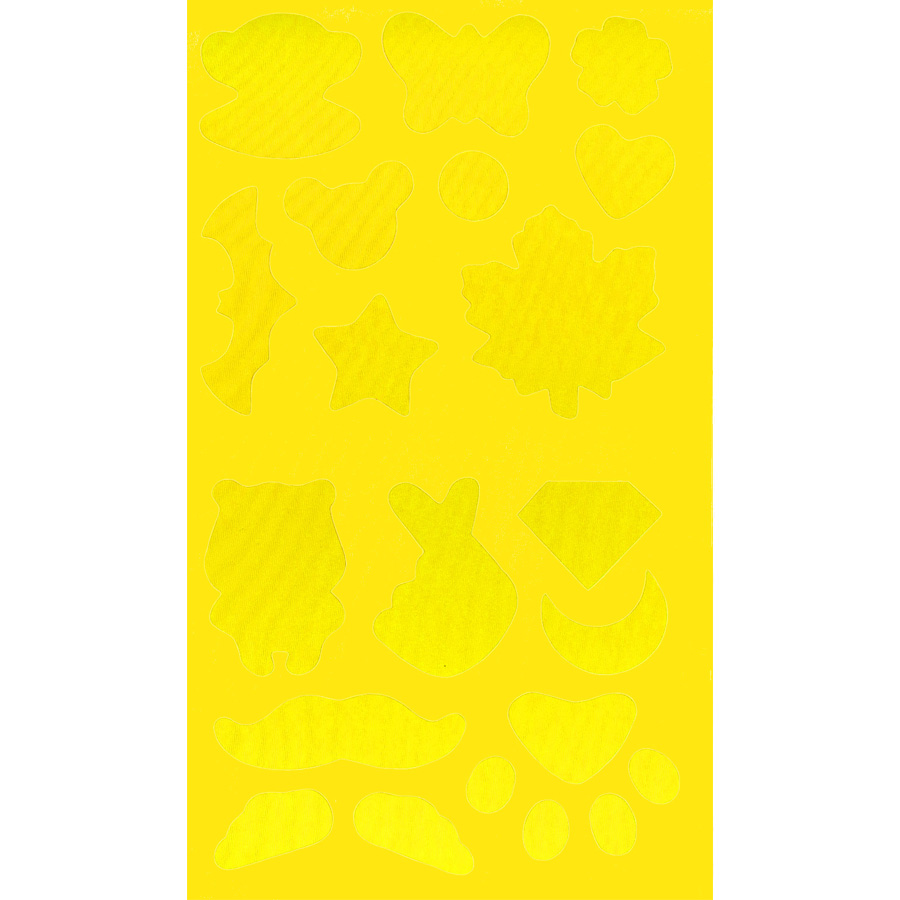 Патчи * (уп. 10 шт) самокл. в листе 16 видов/14,5х24 см, арт.1/(22) желтый