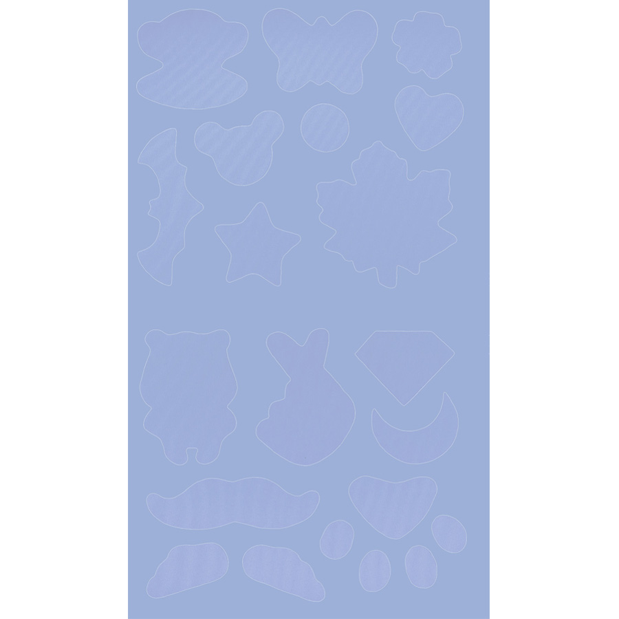 Патчи * (уп. 10 шт) самокл. в листе 16 видов/14,5х24 см, арт.1/(28) голубой