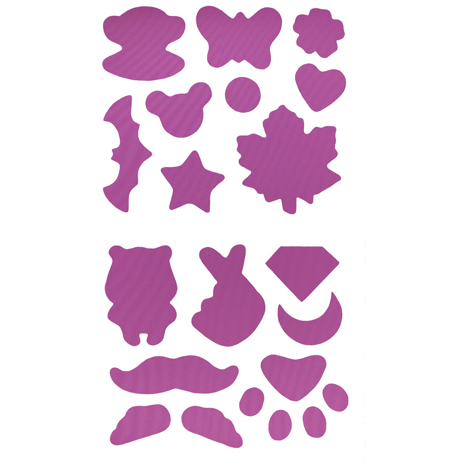 Патчи * (уп. 10 шт) самокл. в листе 16 видов/14,5х24 см, арт.1/(29) розовый