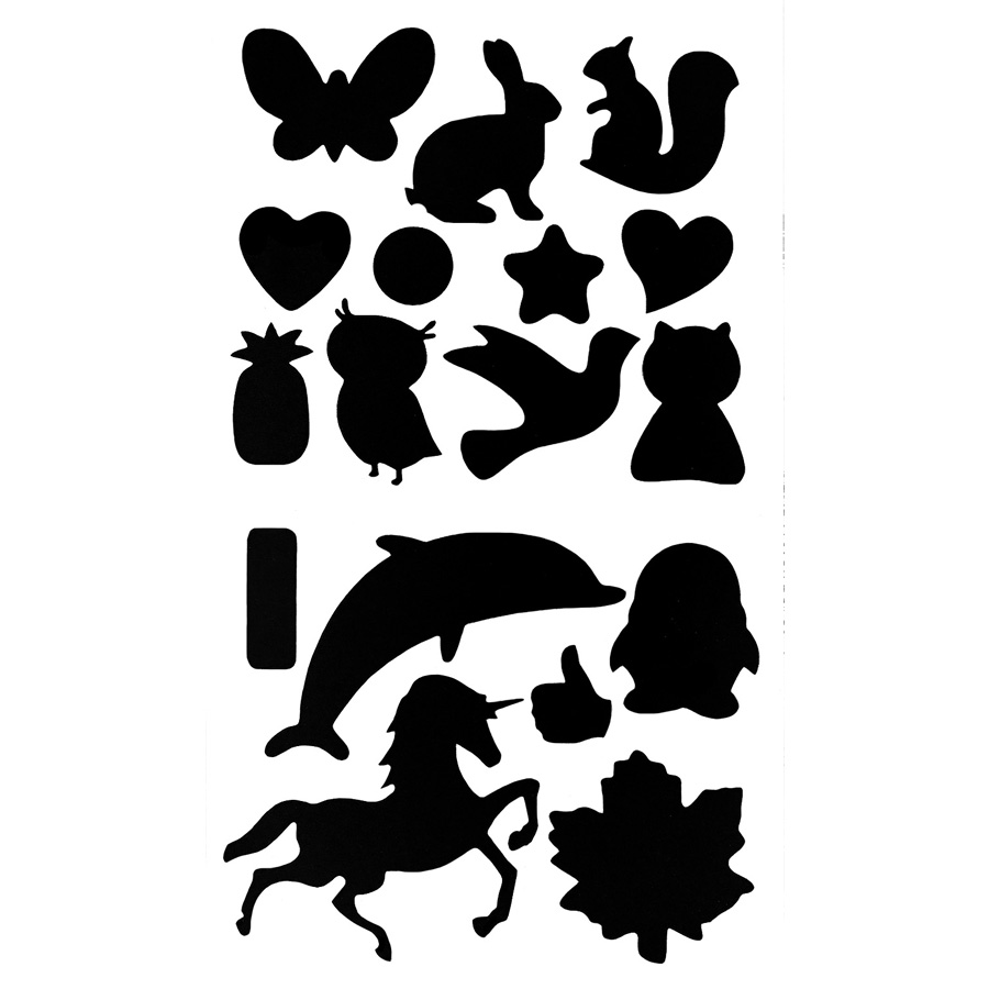 Патчи * (уп. 10 шт) самокл. в листе 17 видов/14,5х24 см, арт.3/черный