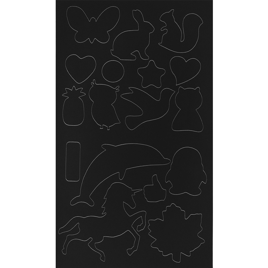 Патчи * (уп. 10 шт) самокл. в листе 17 видов/14,5х24 см, арт.3/черный